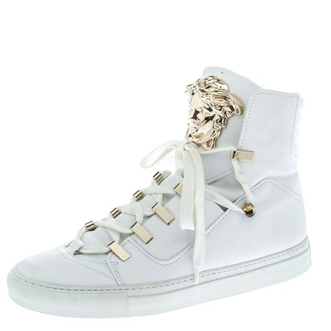 versace medusa sneakers white|versace medusa leather sneakers.